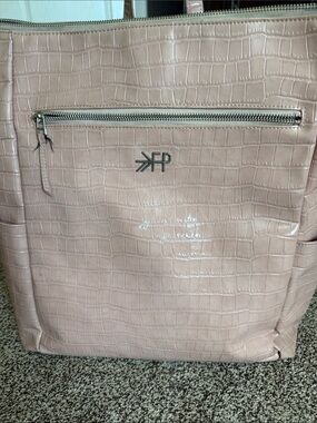 Freshly Picked Blush Pink Croc-Embossed Tote